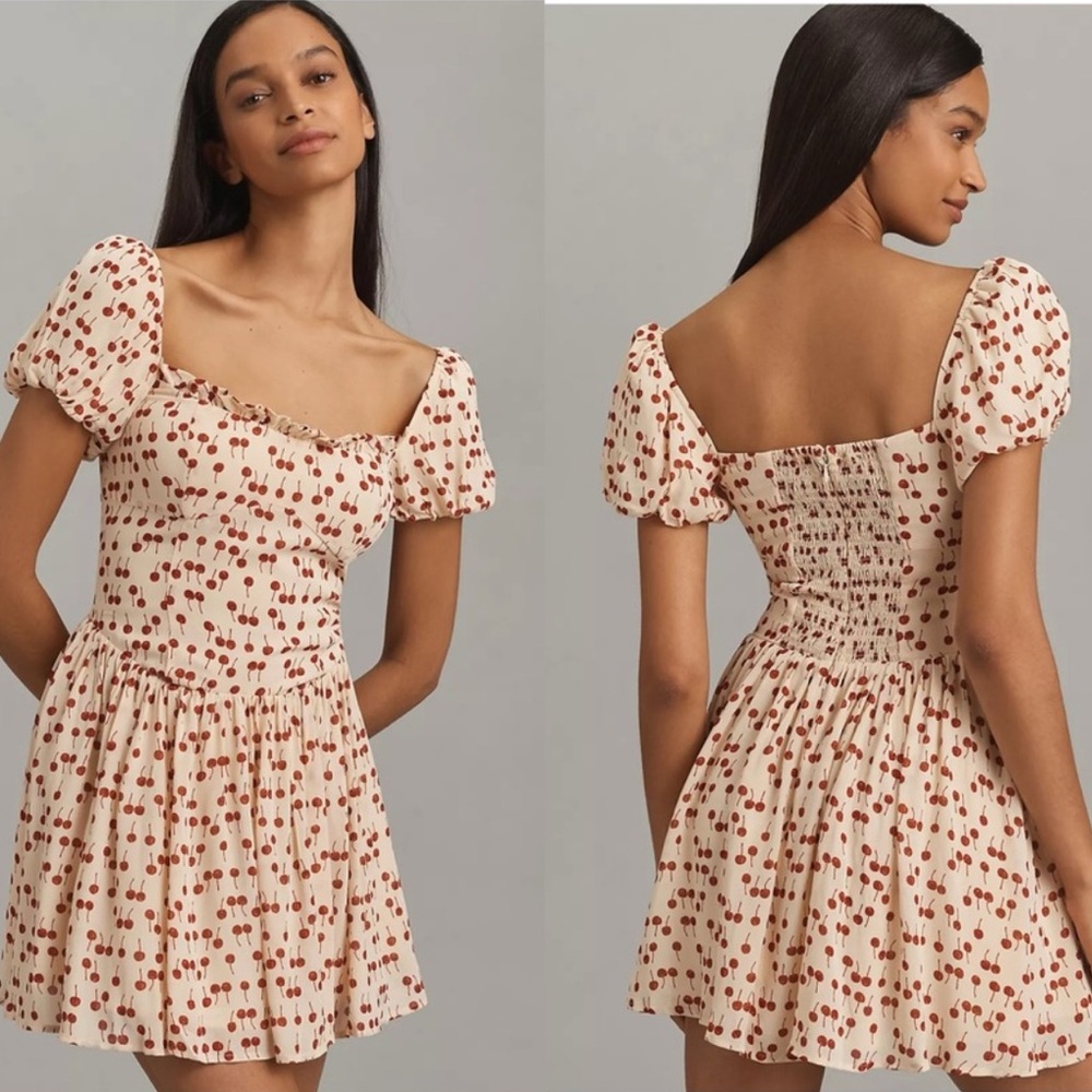 NWOT Reformation Davonne A-Line Dress - 8 - Cherry Pudding